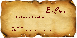 Eckstein Csaba névjegykártya